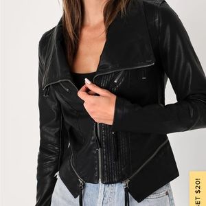 Lulus vegan leather jacket